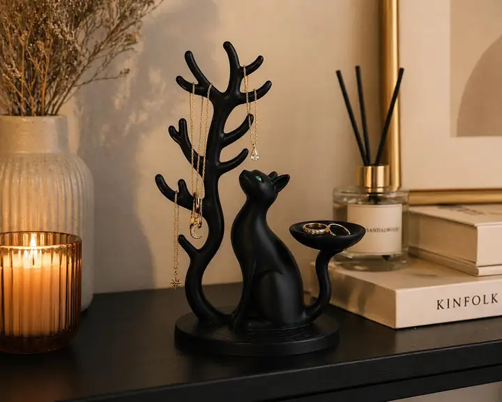 Black Cat Jewelry Holder — photograph 1 of 4